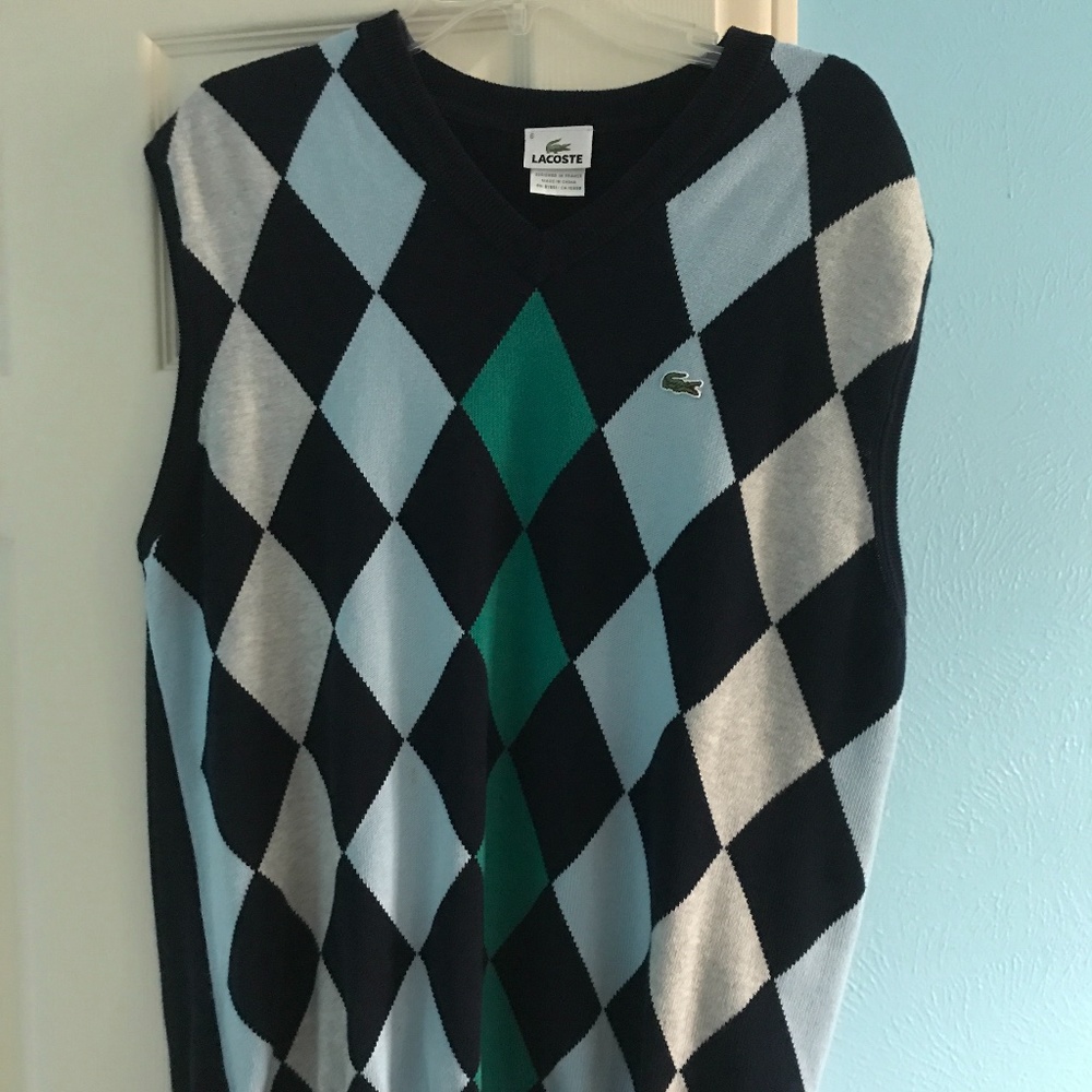 Lacoste argyle sweater vest